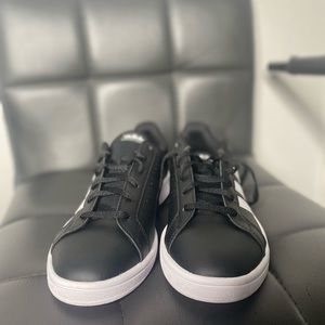 Black and white adidas